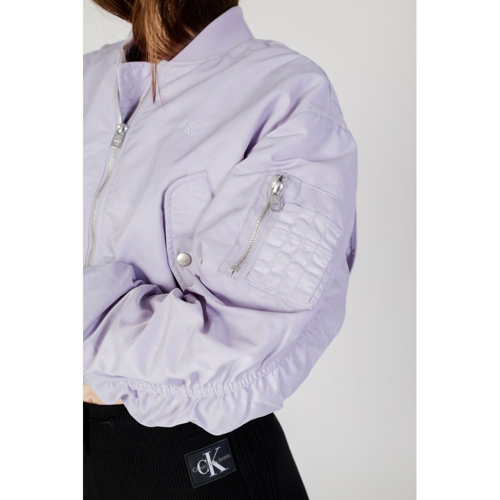 Purple Polyamide Jackets & Coat