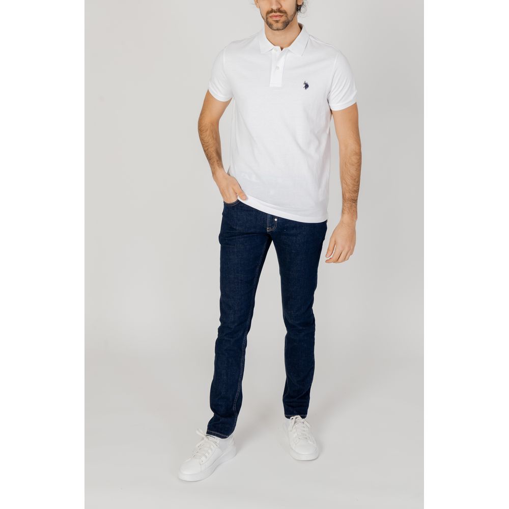 White Cotton Polo Shirt