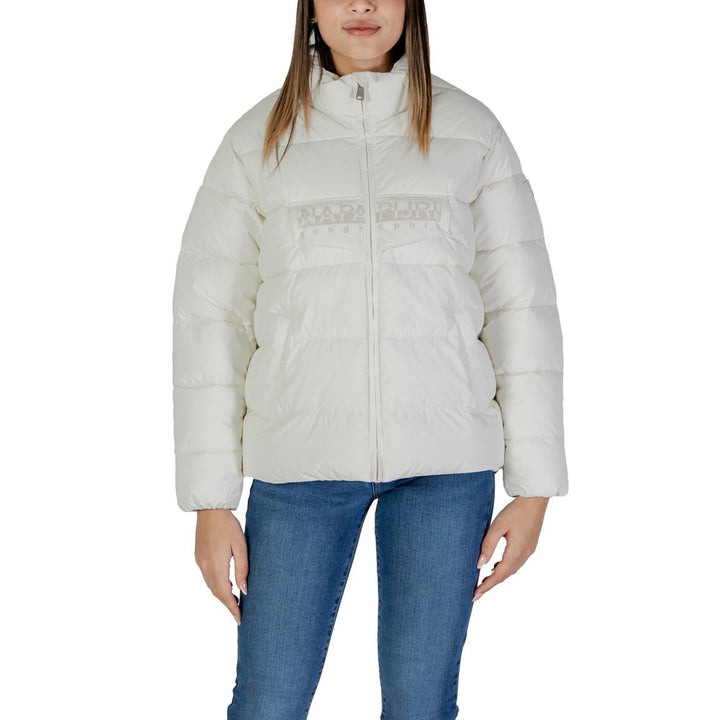 White Polyester Jackets & Coat