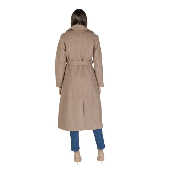 Beige Polyester Jackets & Coat