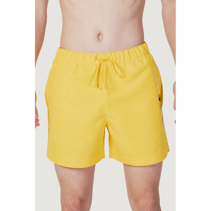 Yellow Polyester Swimwear