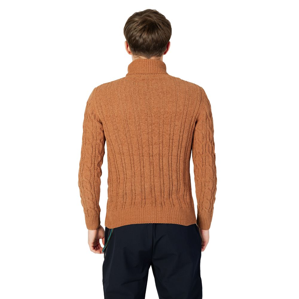 Brown Synthetic Material Sweater