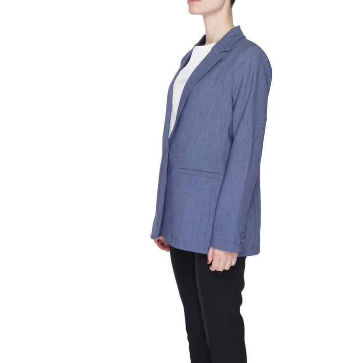 Blue Polyester Suits & Blazer