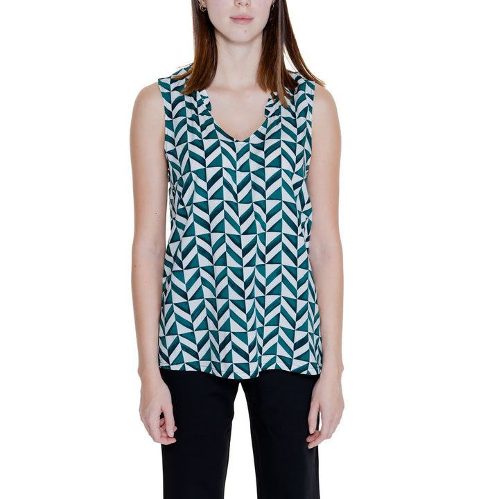 Green Viscose Tops & T-Shirt