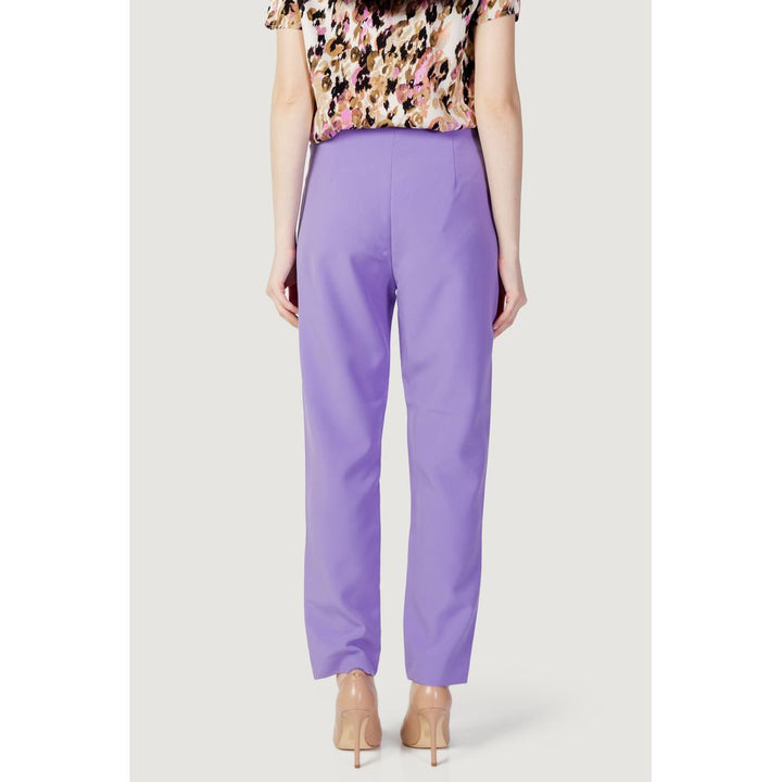 Purple Polyester Jeans & Pant