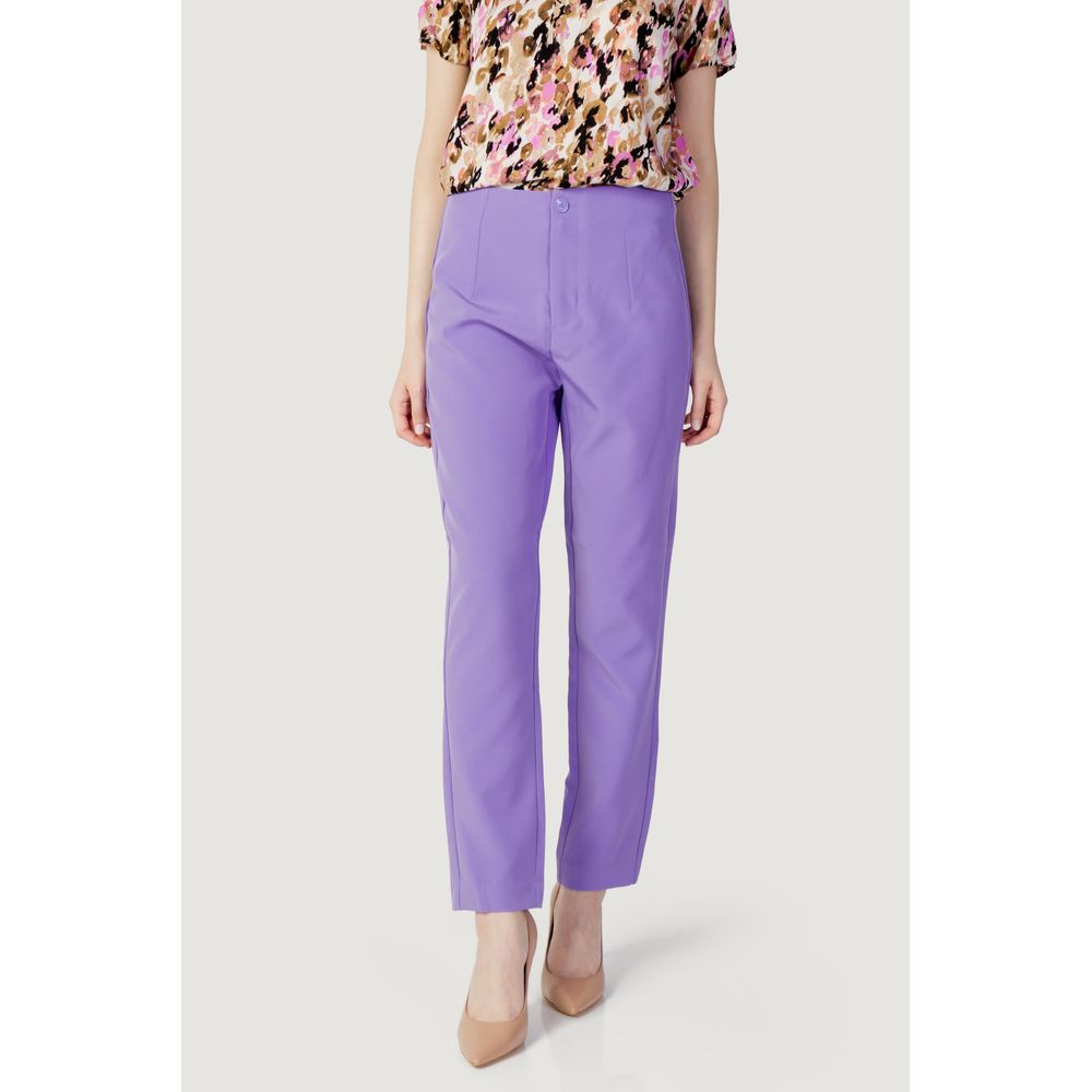 Purple Polyester Jeans & Pant