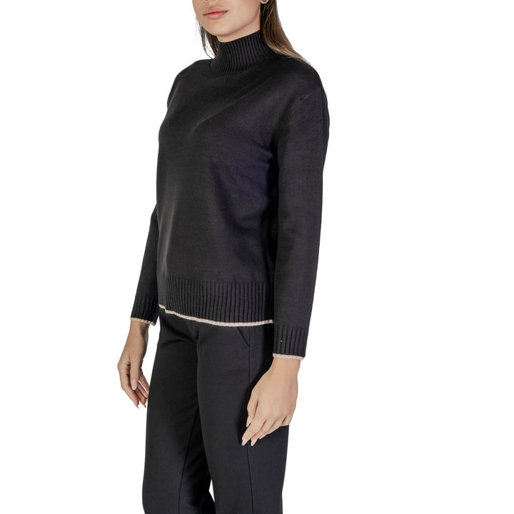 Black Polyester Sweater