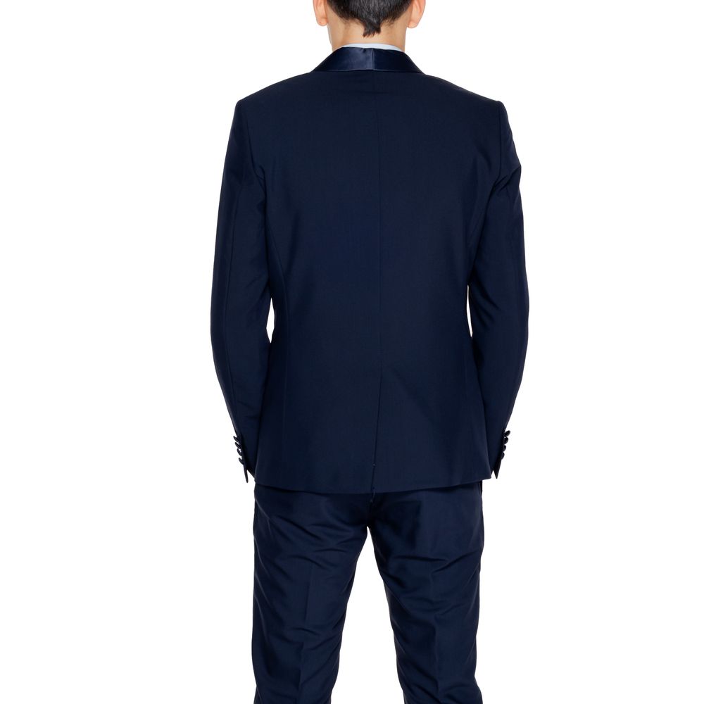 Blue Polyester Suit