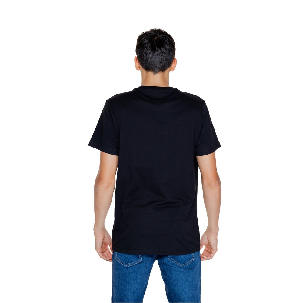 Black Cotton Rigenerato T-Shirt