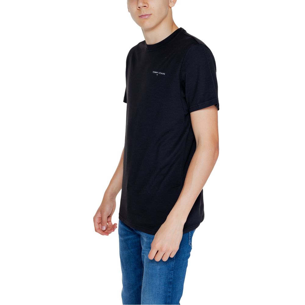 Black Cotton Rigenerato T-Shirt