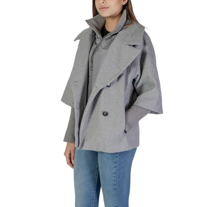 Gray Polyester Jackets & Coat