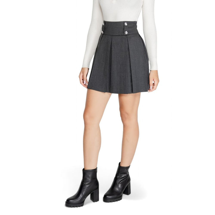 Gray Polyester Skirt