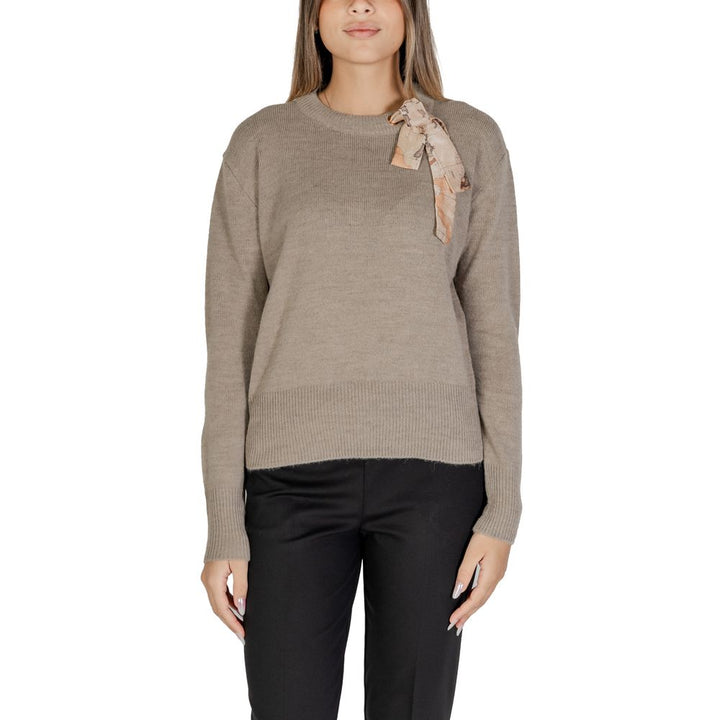 Beige Polyester Sweater