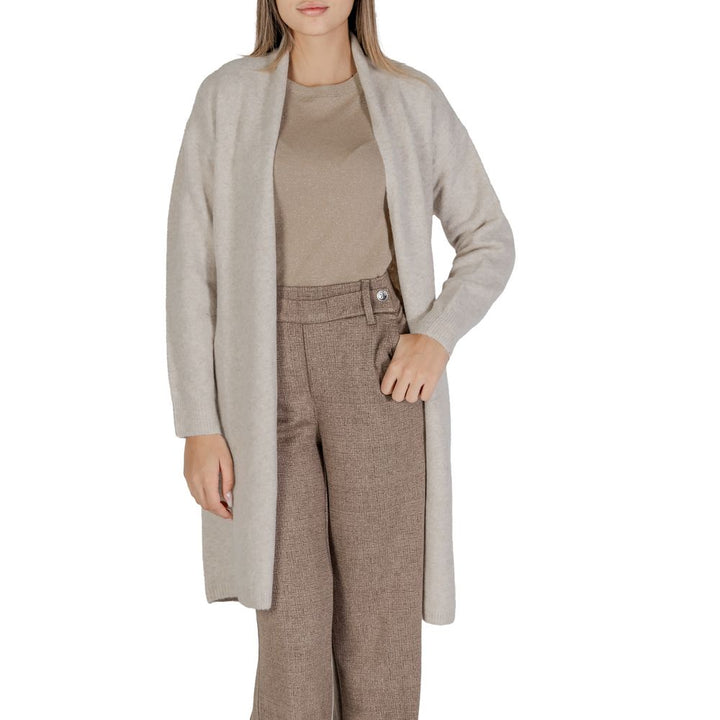 Beige Polyester Cardigan