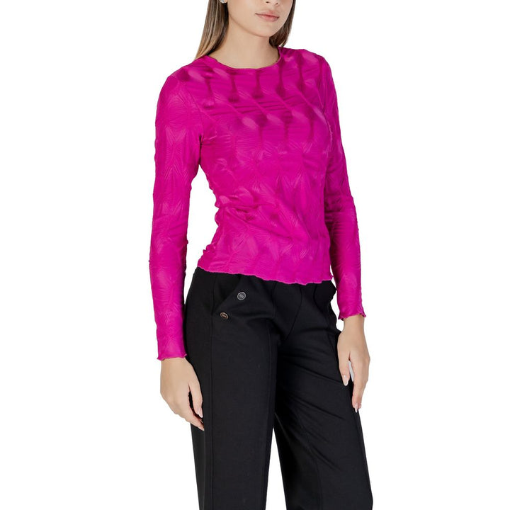 Pink Polyester Tops & T-Shirt