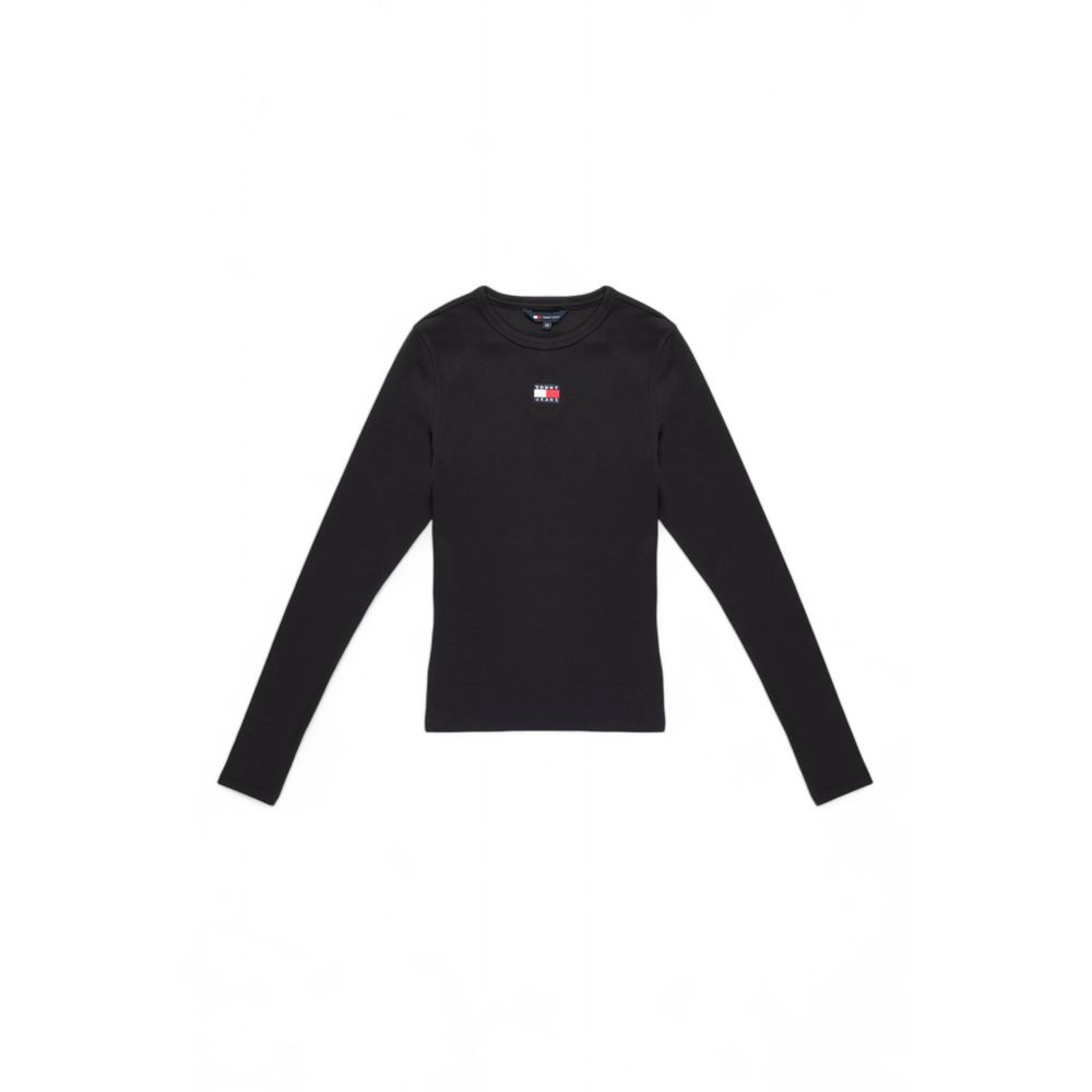 Black Cotton Rigenerato Tops & T-Shirt