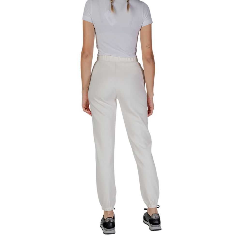 Cream Polyester Jeans & Pant