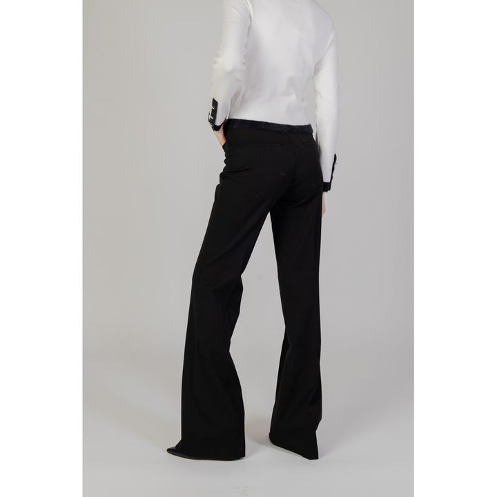 Black Polyester Jeans & Pant