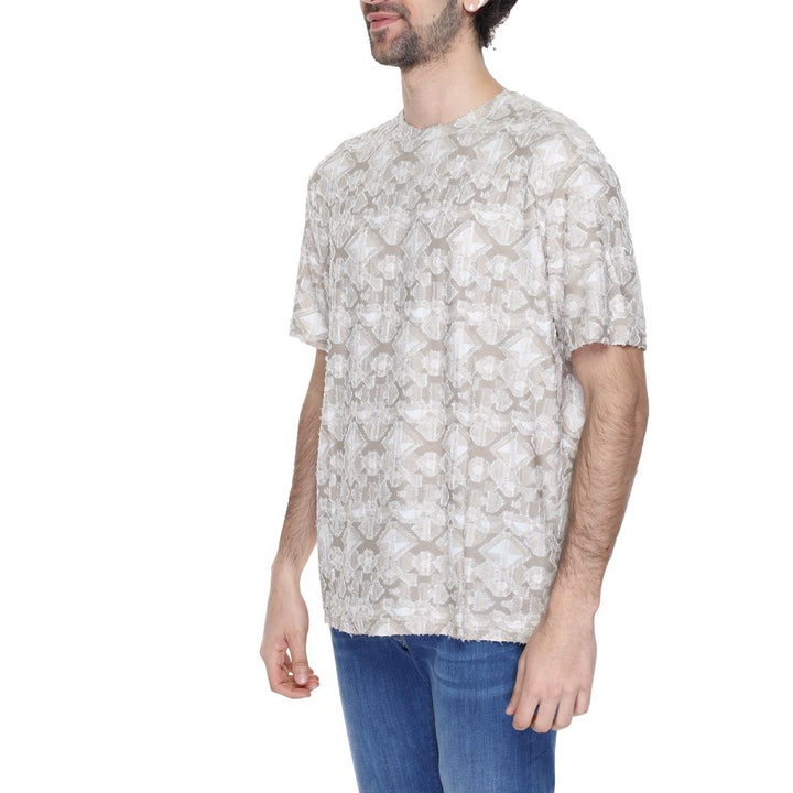 Beige Polyester T-Shirt