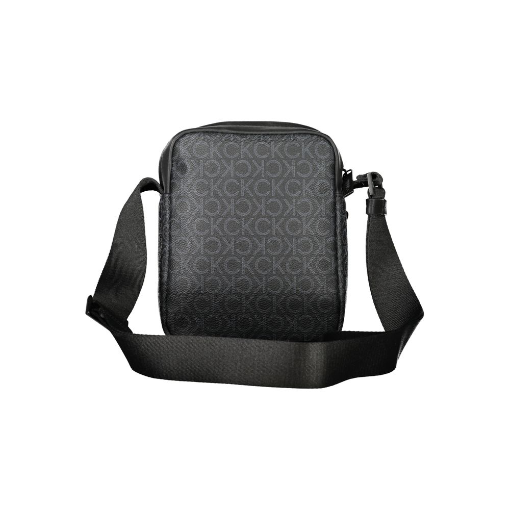 Black Polyester Shoulder Bag