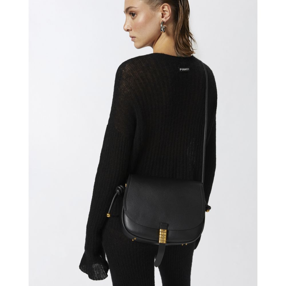 Black Leather Crossbody Bag