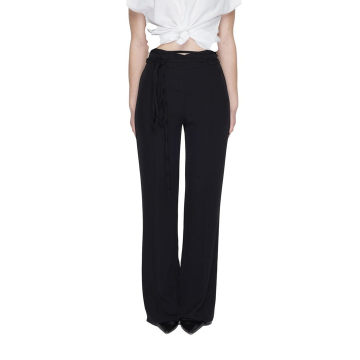 Black Polyester Jeans & Pant