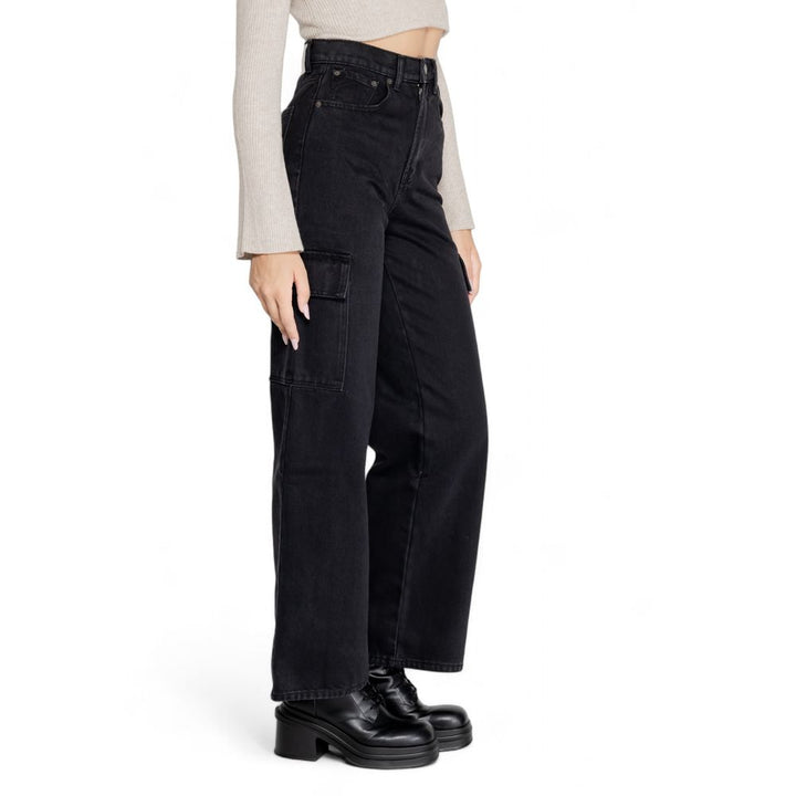 Black Cotton Jeans & Pant