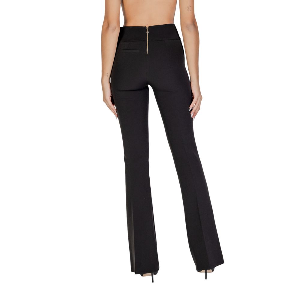 Black Polyester Jeans & Pant