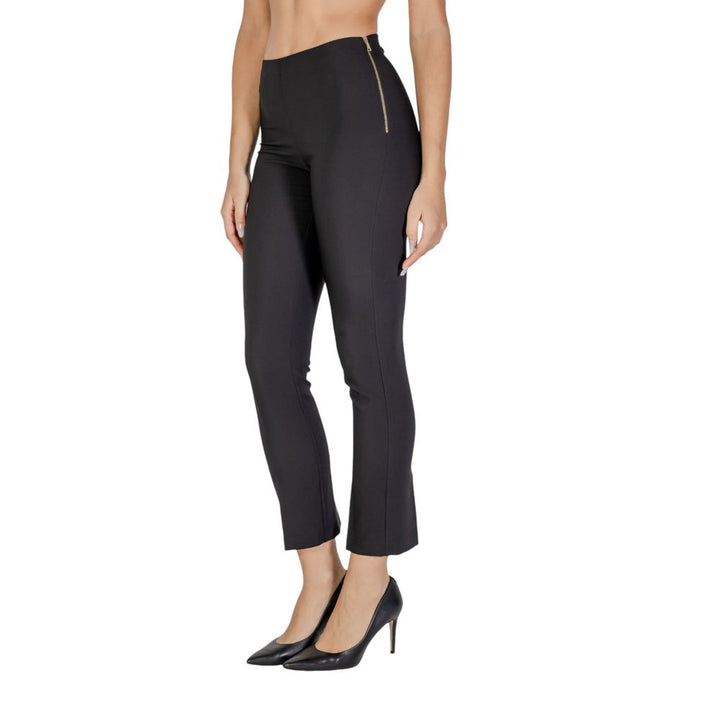 Black Polyester Jeans & Pant