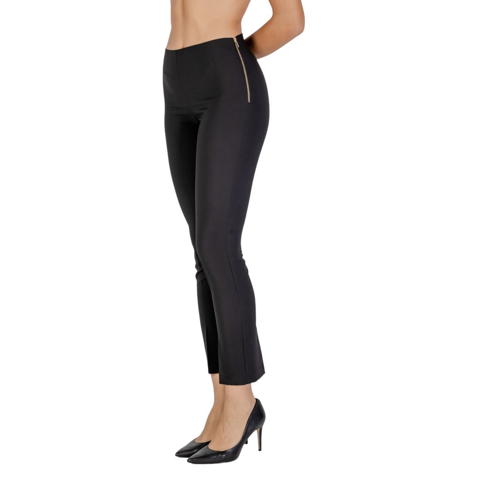 Black Polyester Jeans & Pant