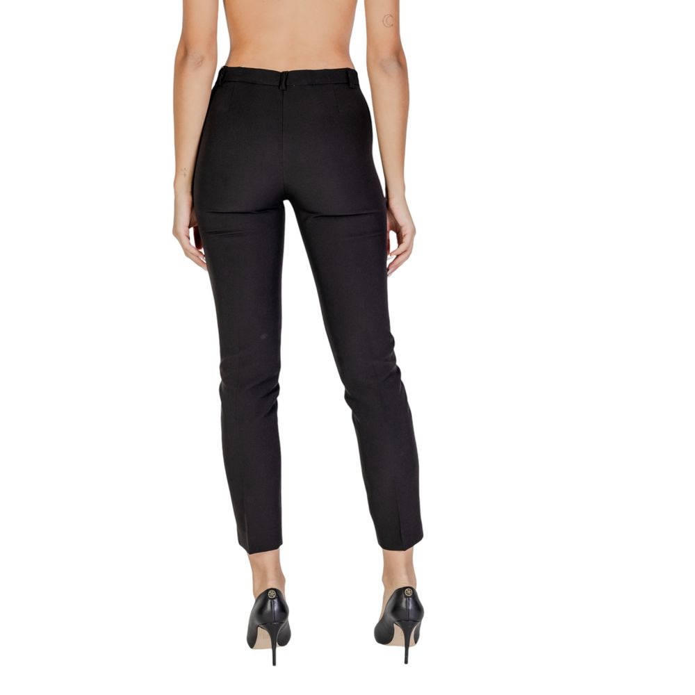 Black Polyester Jeans & Pant