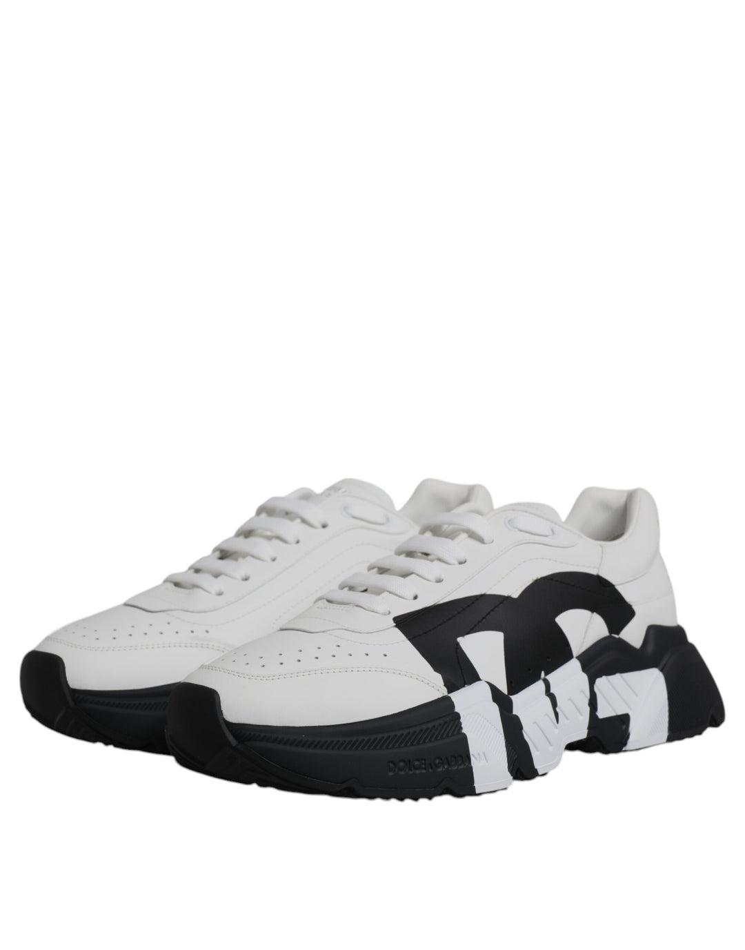 White Black DAYMASTER Leather Shoes