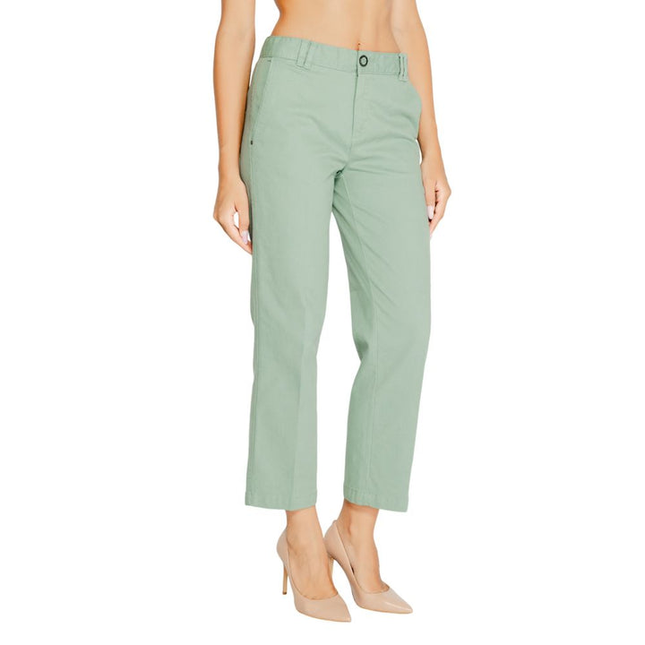 Turquoise Cotton Jeans & Pant