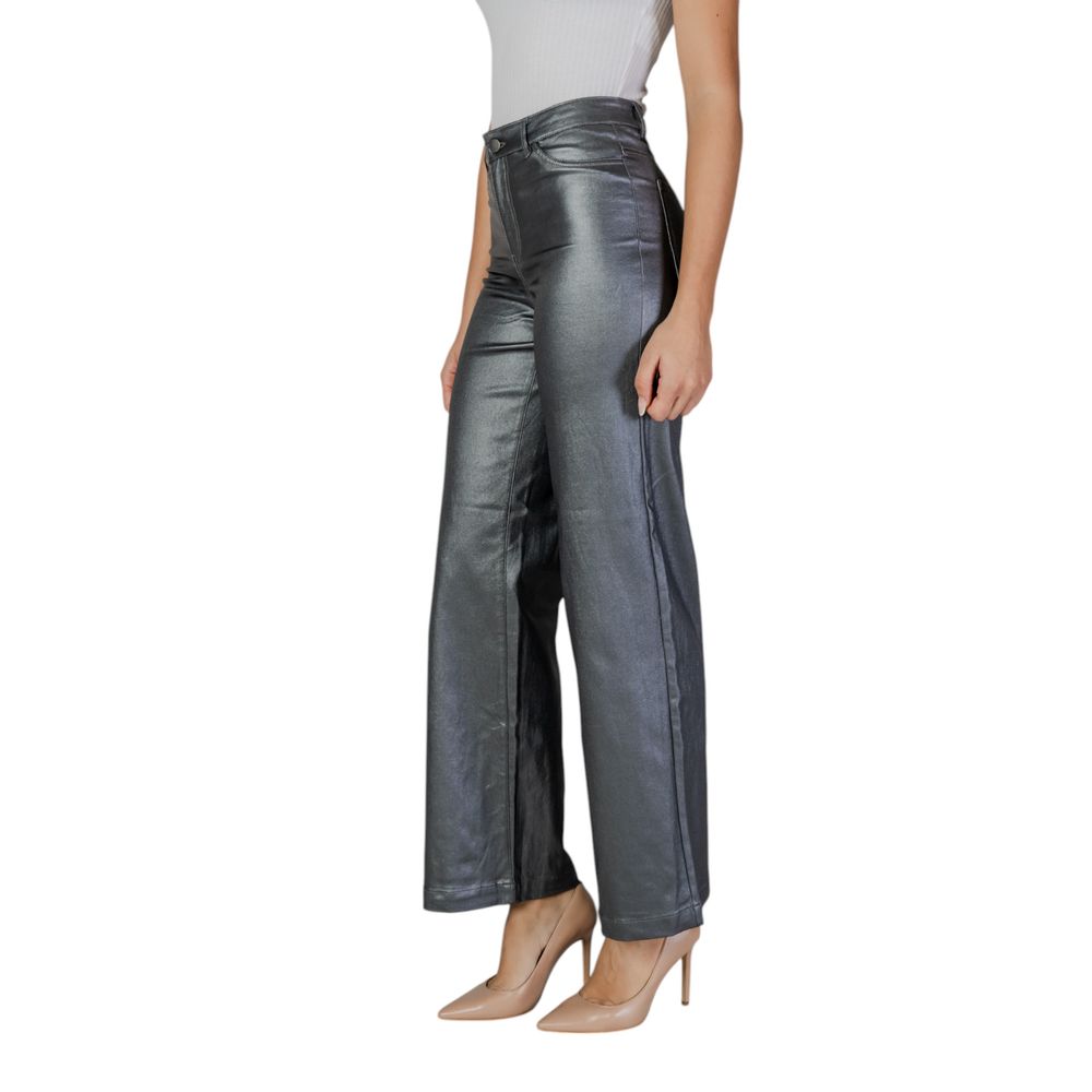 Silver Viscose Jeans & Pant