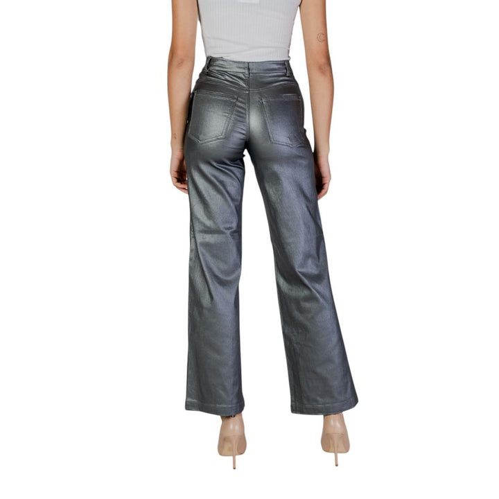 Silver Viscose Jeans & Pant