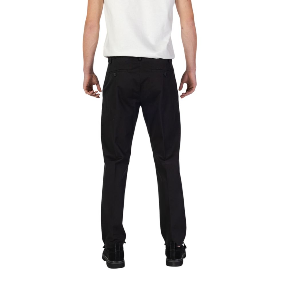 Black Cotton Jeans & Pant