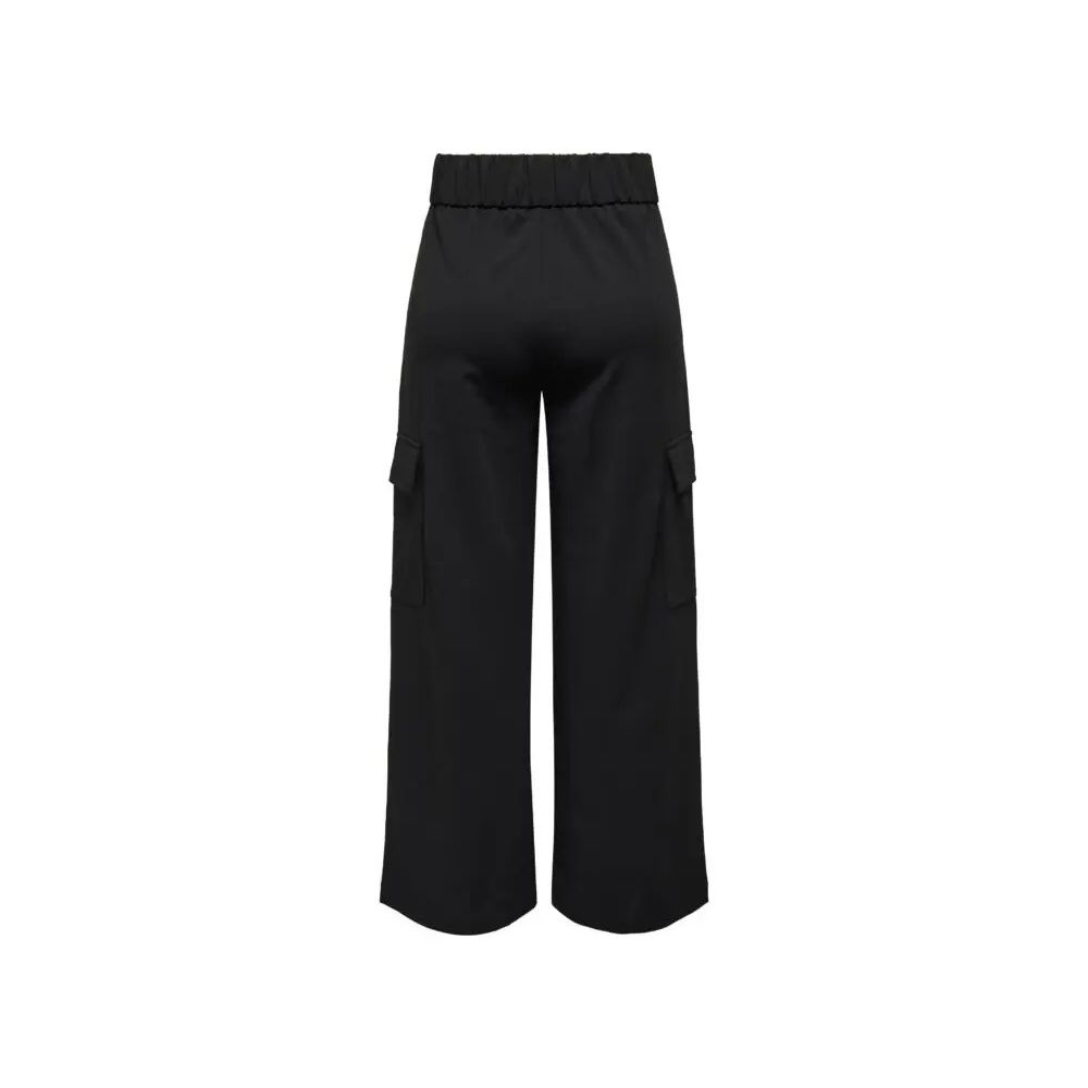 Black Polyester Jeans & Pant