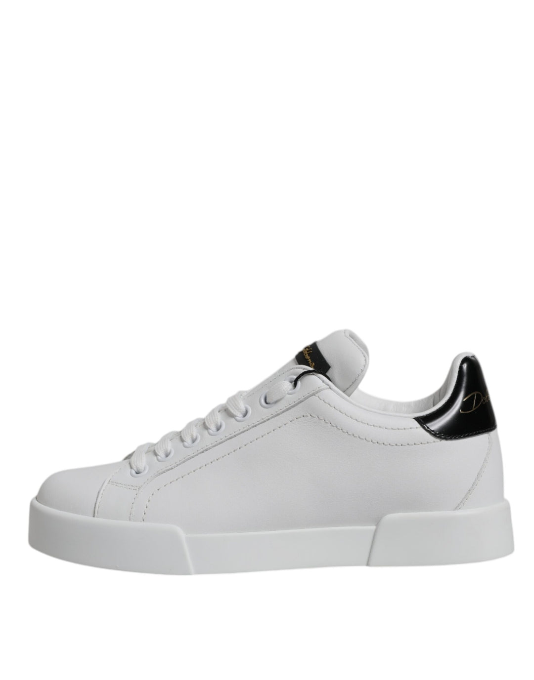 White Leather Classic Low Top Sneakers Shoes