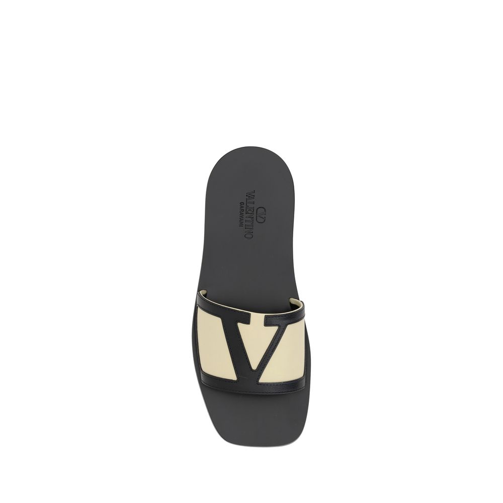 V Logo Sandals