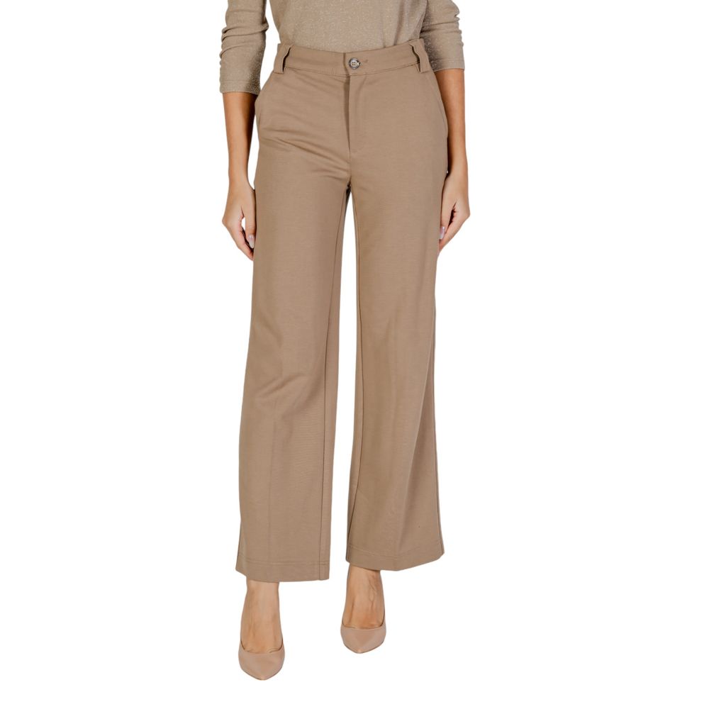 Beige Viscose Jeans & Pant