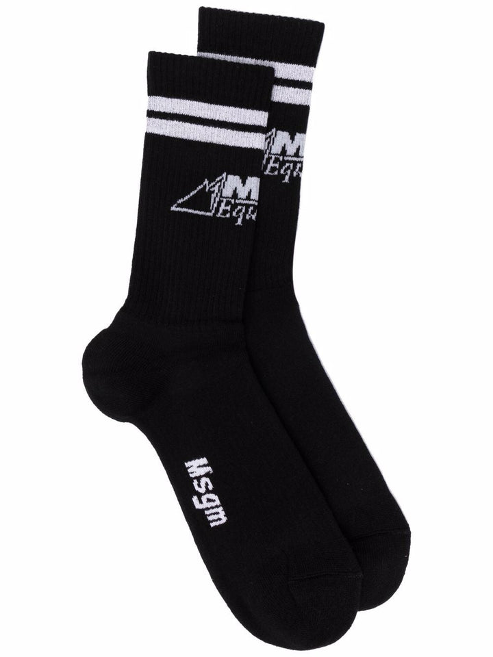 MSGM intarsia-knit ankle socks-0
