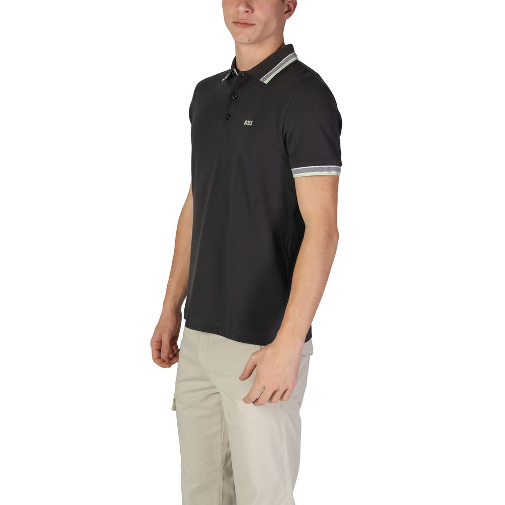 Gray Cotton Polo Shirt