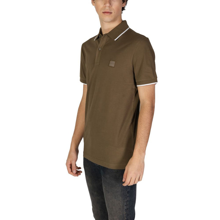 Green Cotton Polo Shirt