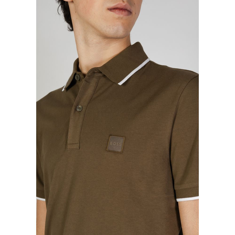 Green Cotton Polo Shirt