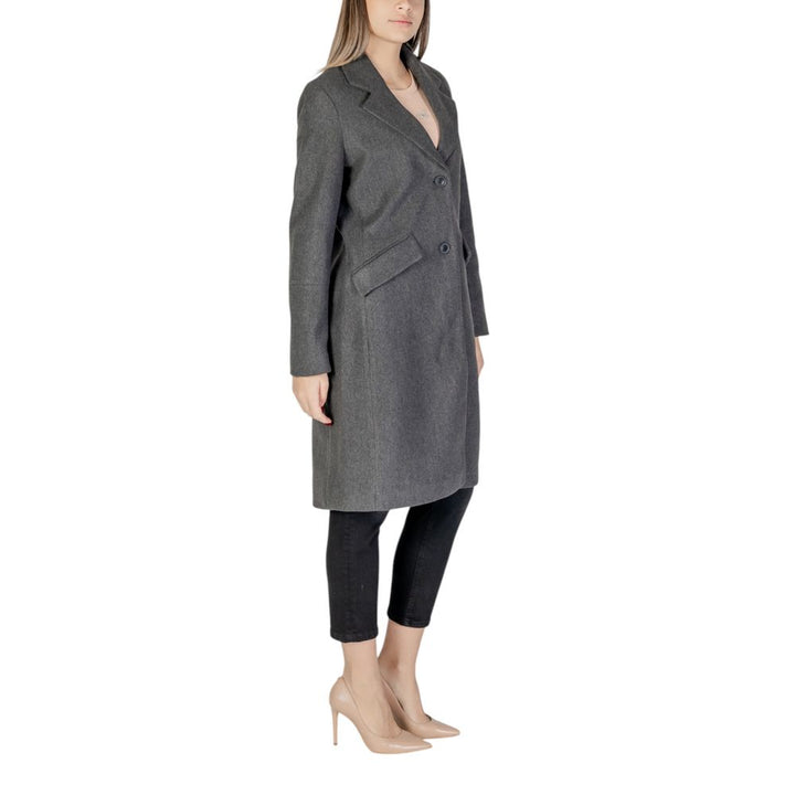 Gray Polyester Jackets & Coat