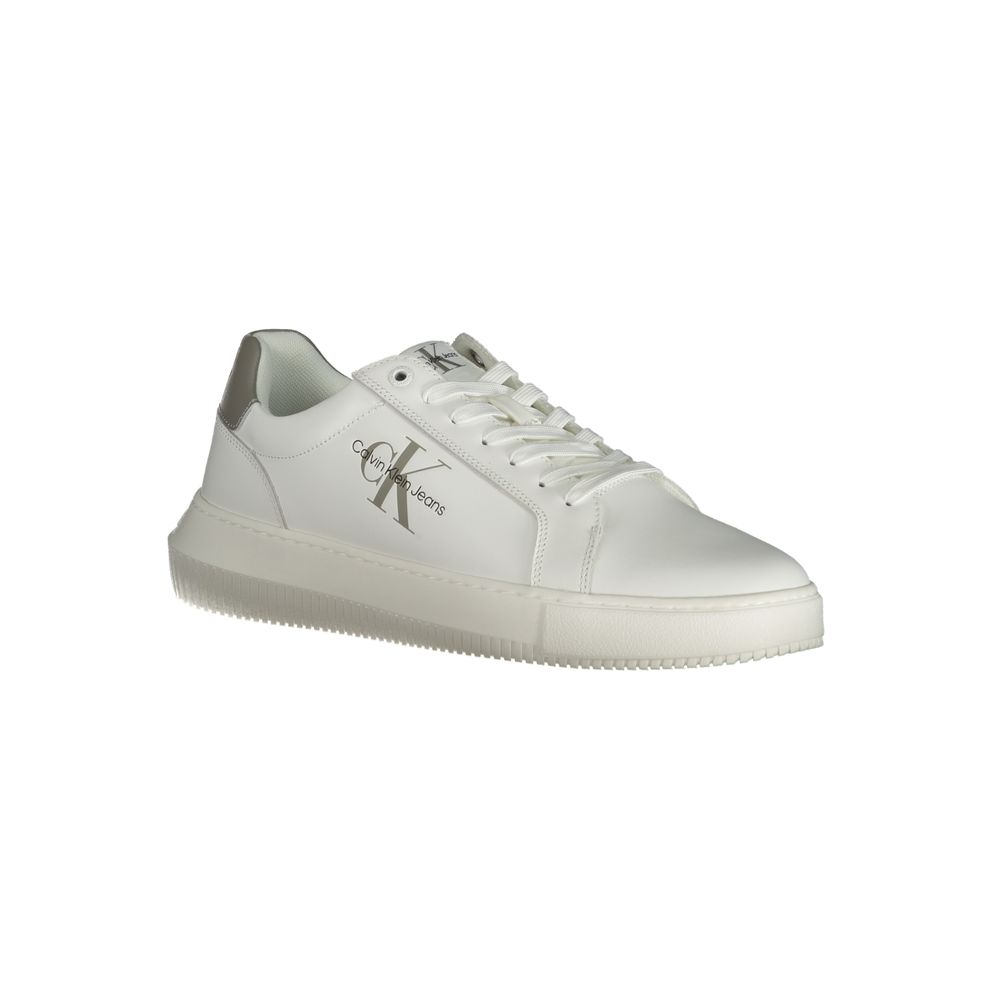 White Polyester Sneaker