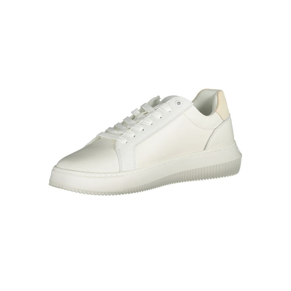 White Polyester Sneaker