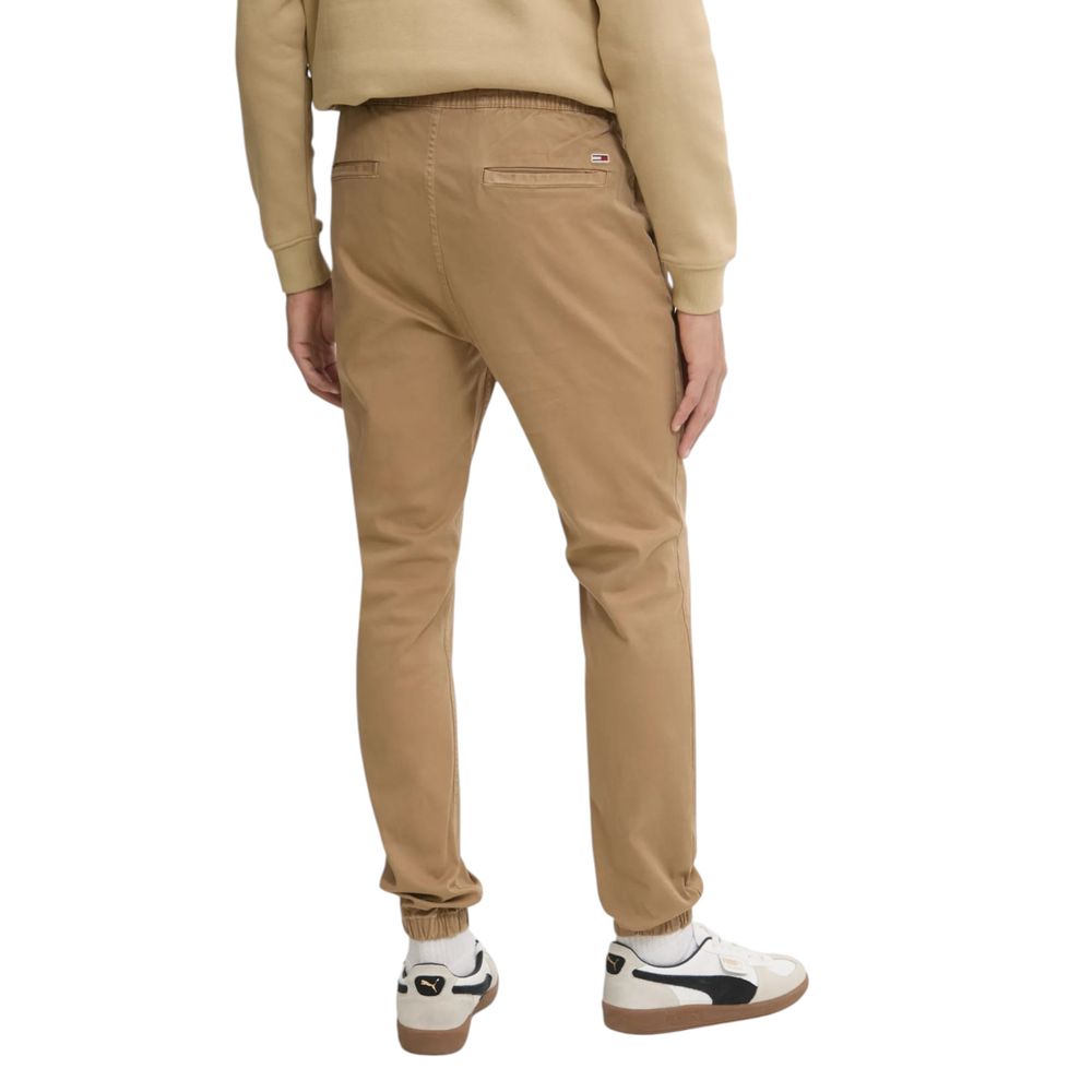 Beige Cotton Jeans & Pant