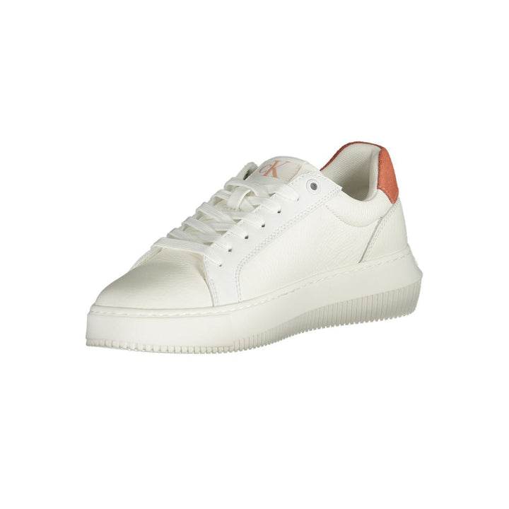 White Polyester Sneaker