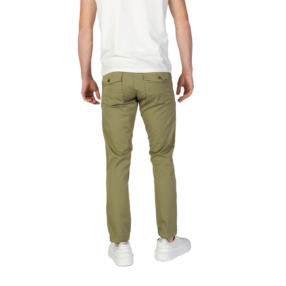 Green Cotton Jeans & Pant